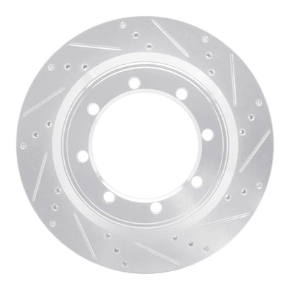 R1 Concepts R1 99-07 Ford E-350 Super Duty Rear Right Drilled & Slotted Silver Brake Rotor
