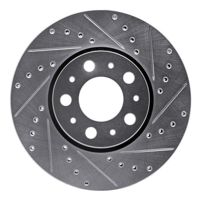 R1 Concepts R1 99-09 Volvo S60 Front Right Drilled & Slotted Silver Brake Rotor