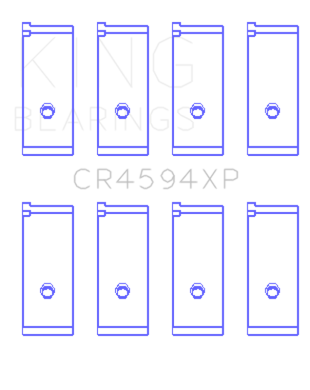 King Engine Bearings Suzuki M16A (Size .026) Connecting Rod Bearings (Set of 4)