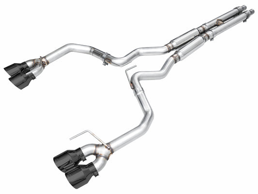 AWE Tuning AWE 2024 Ford Mustang Dark Horse S650 RWD Track Edition Cat-Back Exhaust w/ Quad Diamond Black Tips