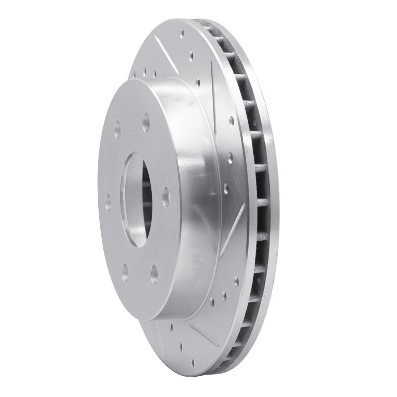 R1 Concepts R1 88-91 Chevrolet K1500 Front Right Drilled & Slotted Silver Brake Rotor