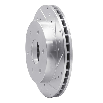 R1 Concepts R1 88-91 Chevrolet K1500 Front Right Drilled & Slotted Silver Brake Rotor