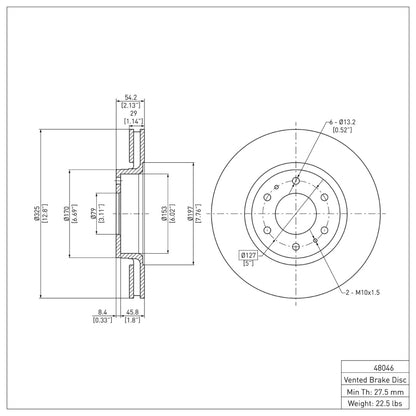 DFC 02-09 Buick Rainier Front Brake Rotor
