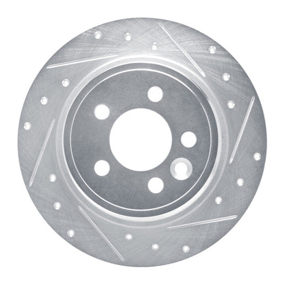 R1 Concepts R1 00-06 Rover 75 (Mexico) Rear Right Drilled & Slotted Silver Brake Rotor