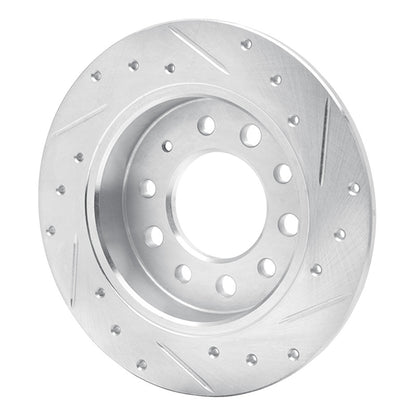 R1 Concepts R1 03-08 Hyundai TIBURON Rear Left Drilled & Slotted Silver Brake Rotor