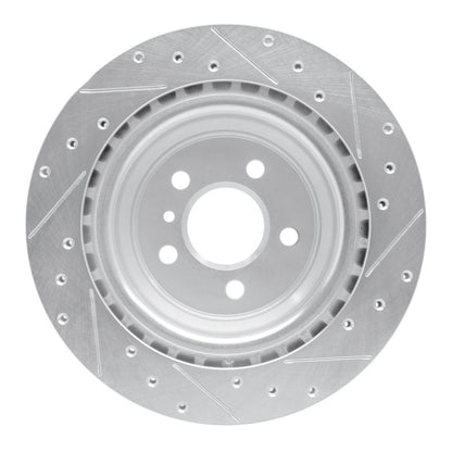R1 Concepts R1 12-19 Mercedes-Benz GLE300D Rear Left Drilled & Slotted Silver Brake Rotor
