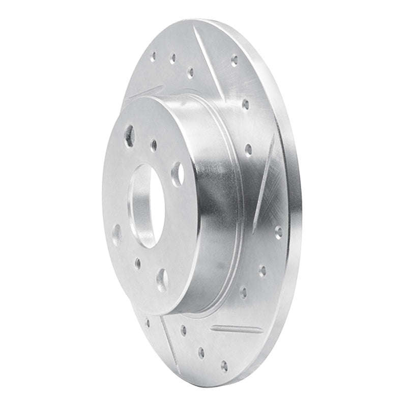 R1 Concepts R1 85-86 Toyota MR2 Rear Right Drilled & Slotted Silver Brake Rotor