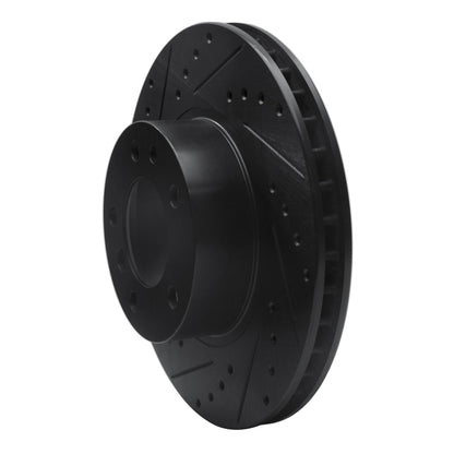 R1 Concepts R1 87-95 BMW 540I Front Left Drilled & Slotted Black Brake Rotor
