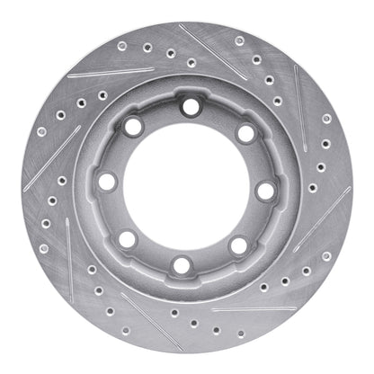 R1 Concepts R1 80-94 Ford F-250 4WD (Excl Super Duty) Front Left Drilled & Slotted Silver Brake Rotor