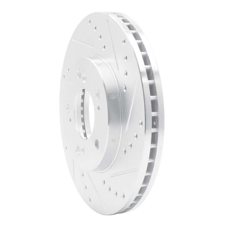 R1 Concepts R1 93-95 Acura Legend Front Right Drilled & Slotted Silver Brake Rotor