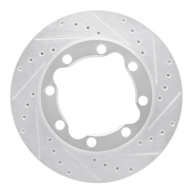 R1 Concepts R1 92-00 Chevrolet K3500 Front Right Drilled & Slotted Silver Brake Rotor