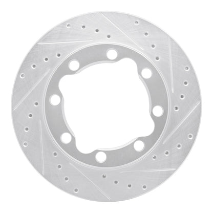 R1 Concepts R1 92-00 Chevrolet K3500 Front Right Drilled & Slotted Silver Brake Rotor