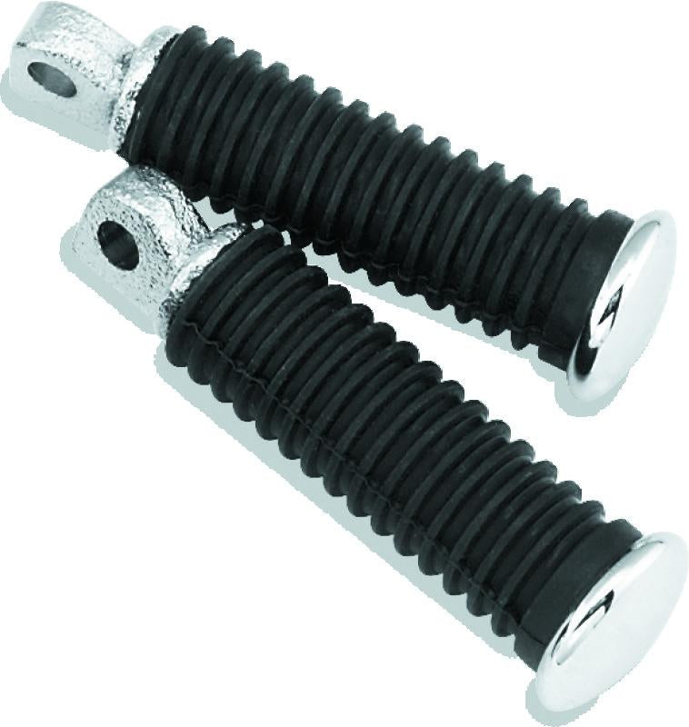 Bikers Choice Chrome Cap Rider Pegs Male Mount Style Replaces H-D 49117-77T