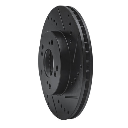 R1 Concepts R1 91-01 Acura Integra Front Right Drilled & Slotted Black Brake Rotor