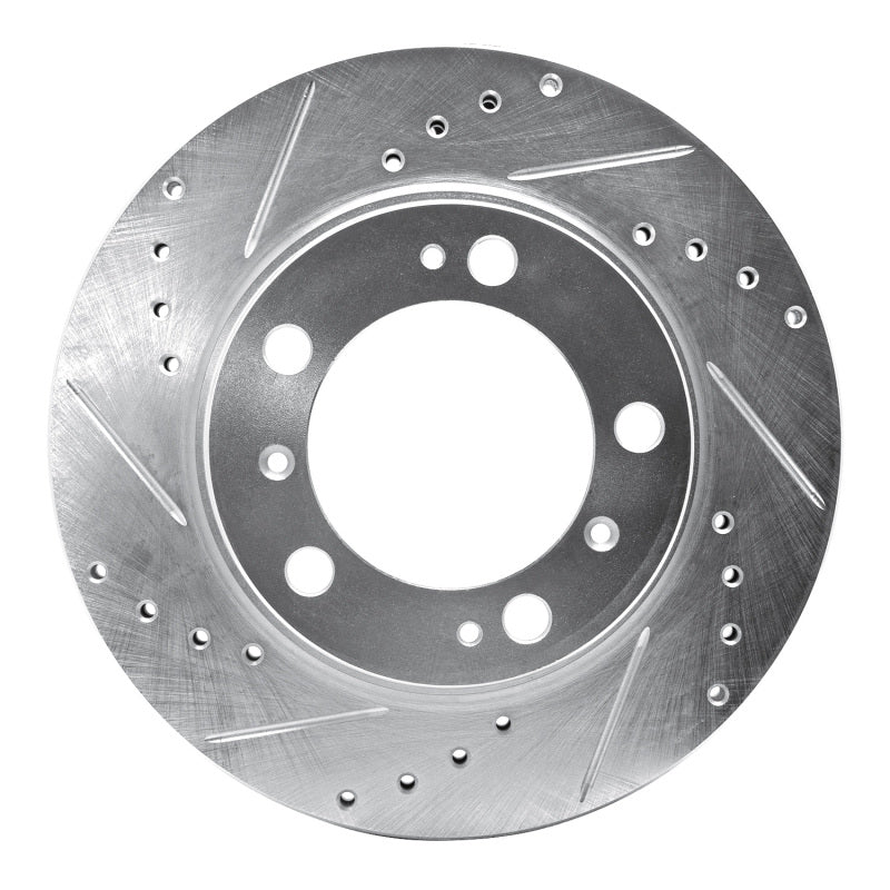 R1 Concepts R1 97-04 Porsche Boxster Rear Left Drilled & Slotted Silver Brake Rotor