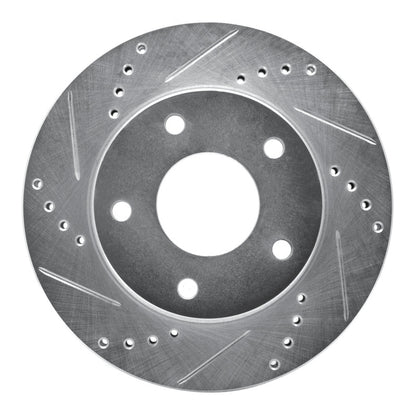 R1 Concepts R1 79-98 Buick Riviera Rear/Front Left Drilled & Slotted Silver Brake Rotor