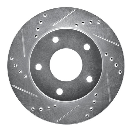 R1 Concepts R1 79-98 Buick Riviera Rear/Front Left Drilled & Slotted Silver Brake Rotor