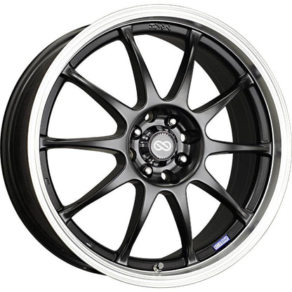 Enkei J10 15x6.5 4x100/108 38mm Offset 72.6mm Bore Dia Silver w/ Machined Lip Wheel