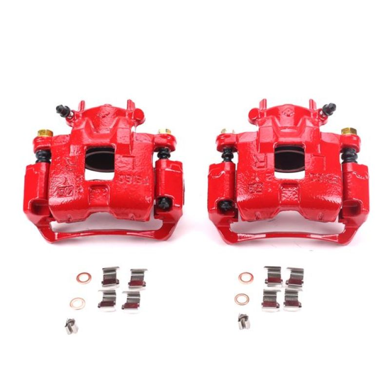 PowerStop Power Stop 02-07 Mitsubishi Lancer Front Red Calipers w/Brackets - Pair