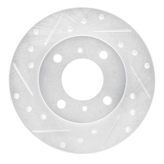 R1 Concepts R1 92-96 Dodge COLT Front Left Drilled & Slotted Silver Brake Rotor