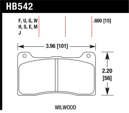 Hawk Performance Hawk Wilwood 7816 Blue 9012 Race Brake Pads