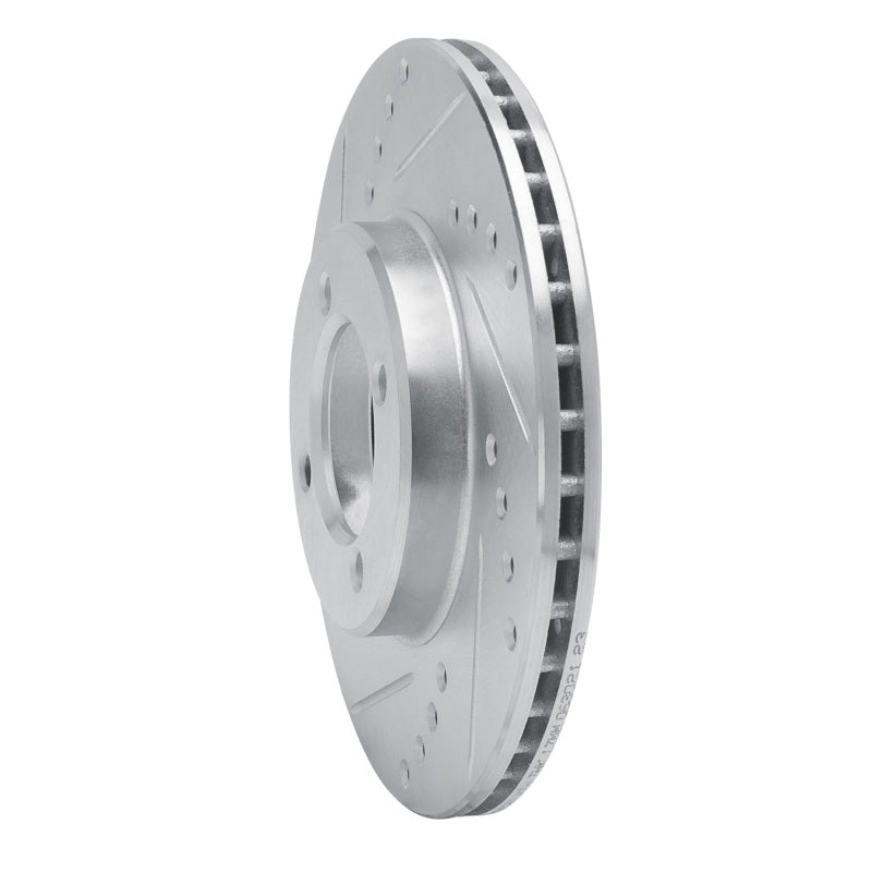 R1 Concepts R1 84-87 Toyota Corolla (US/Canada) Front Left Drilled & Slotted Silver Brake Rotor