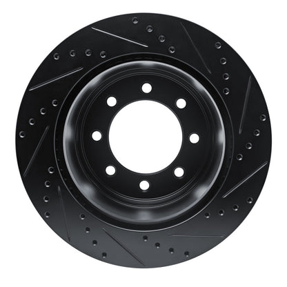 R1 Concepts R1 11-22 Ford F-250 4WD (Super Duty) Rear Left Drilled & Slotted Black Brake Rotor