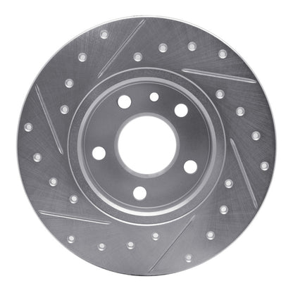 R1 Concepts R1 91-95 Alfa Romeo 164 Rear Right Drilled & Slotted Silver Brake Rotor