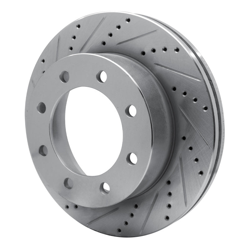 R1 Concepts R1 05-12 Ford F-350 Super Duty 4WD Front Left Drilled & Slotted Silver Brake Rotor