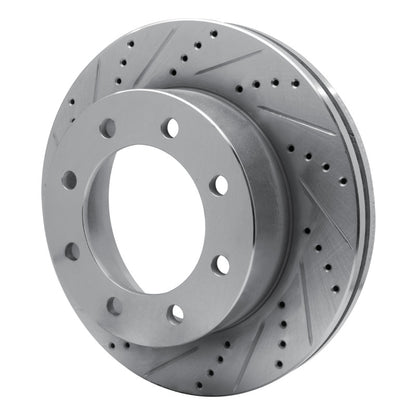 R1 Concepts R1 05-12 Ford F-350 Super Duty 4WD Front Left Drilled & Slotted Silver Brake Rotor