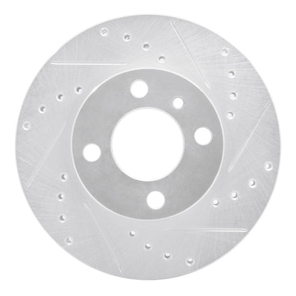 R1 Concepts R1 76-77 BMW 320I (USA/Canada) Front Right Drilled & Slotted Silver Brake Rotor