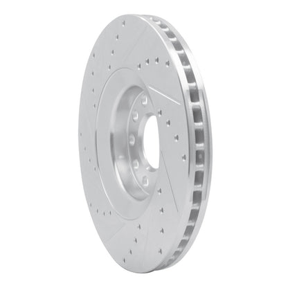 R1 Concepts R1 98-09 Audi A4 (USA/Canada) Front Right Drilled & Slotted Silver Brake Rotor
