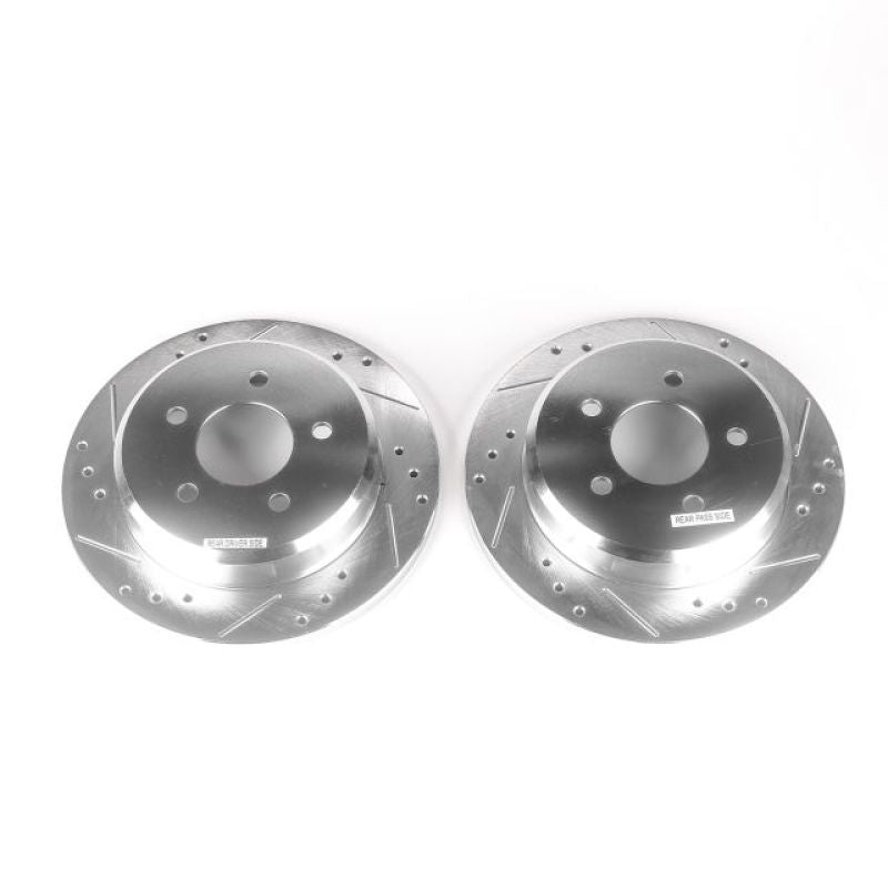 PowerStop Power Stop 96-02 Ford Crown Victoria Rear Evolution Drilled & Slotted Rotors - Pair