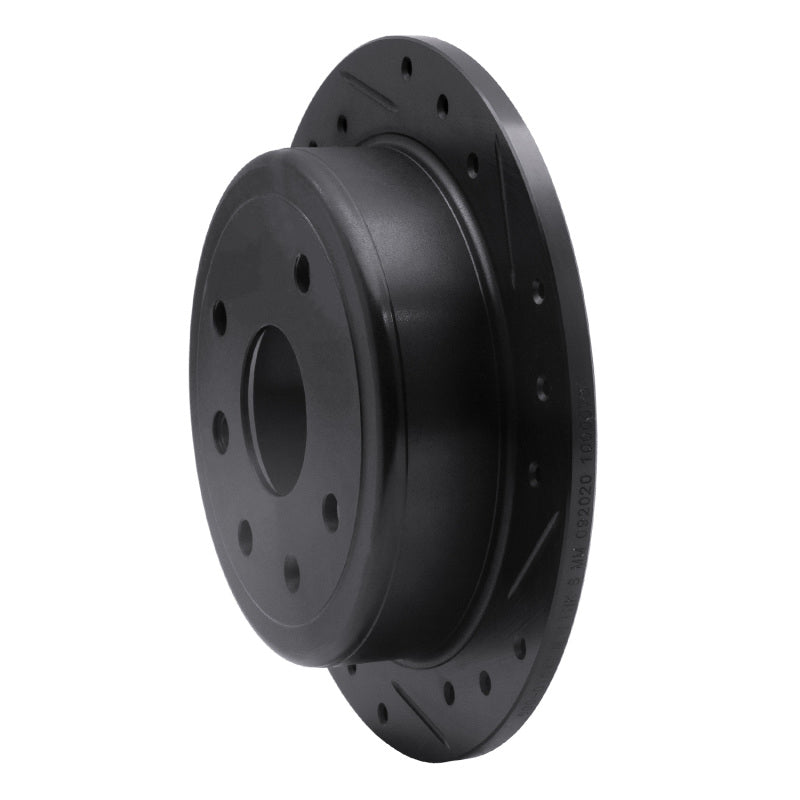 R1 Concepts R1 04-10 Chevrolet Optra (USA/Canada) Rear Right Drilled & Slotted Black Brake Rotor