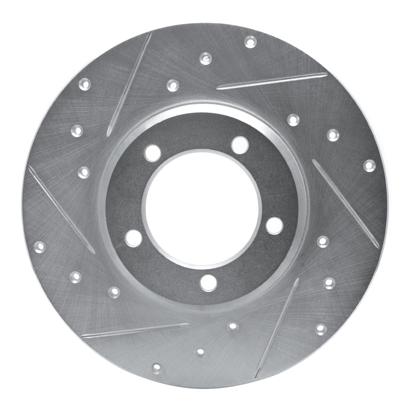 R1 Concepts R1 75-83 Toyota Pickup Front Left Drilled & Slotted Silver Brake Rotor