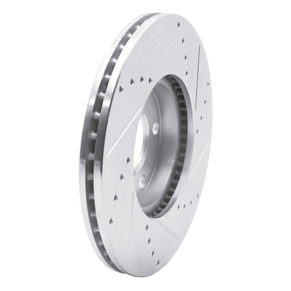 R1 Concepts R1 98-98 Volkswagen Passat (USA/Canada) Front Left Drilled & Slotted Silver Brake Rotor