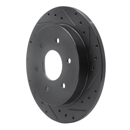 R1 Concepts R1 04-15 Infiniti QX56 Rear Right Drilled & Slotted Black Brake Rotor