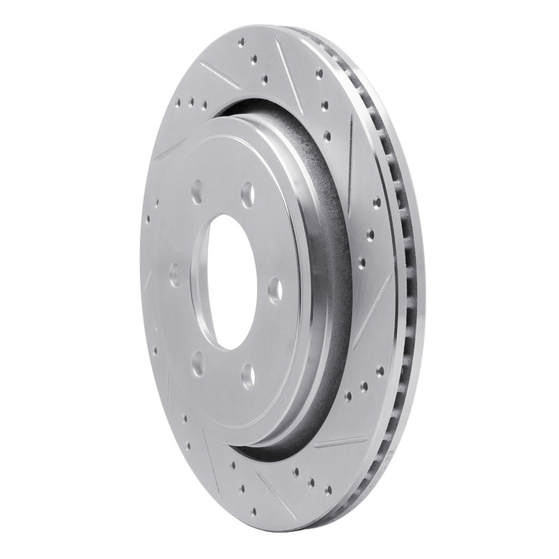 R1 Concepts R1 15-17 Ford F-150 RWD Rear Right Drilled & Slotted Silver Brake Rotor