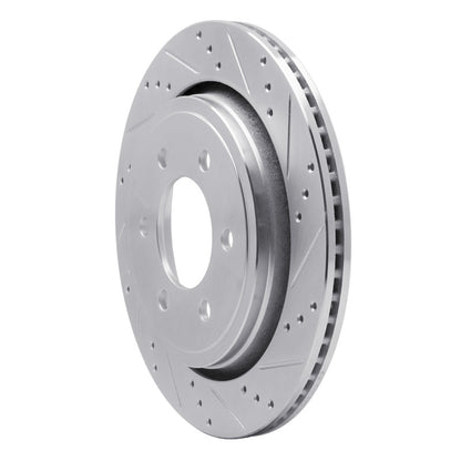 R1 Concepts R1 15-17 Ford F-150 RWD Rear Right Drilled & Slotted Silver Brake Rotor