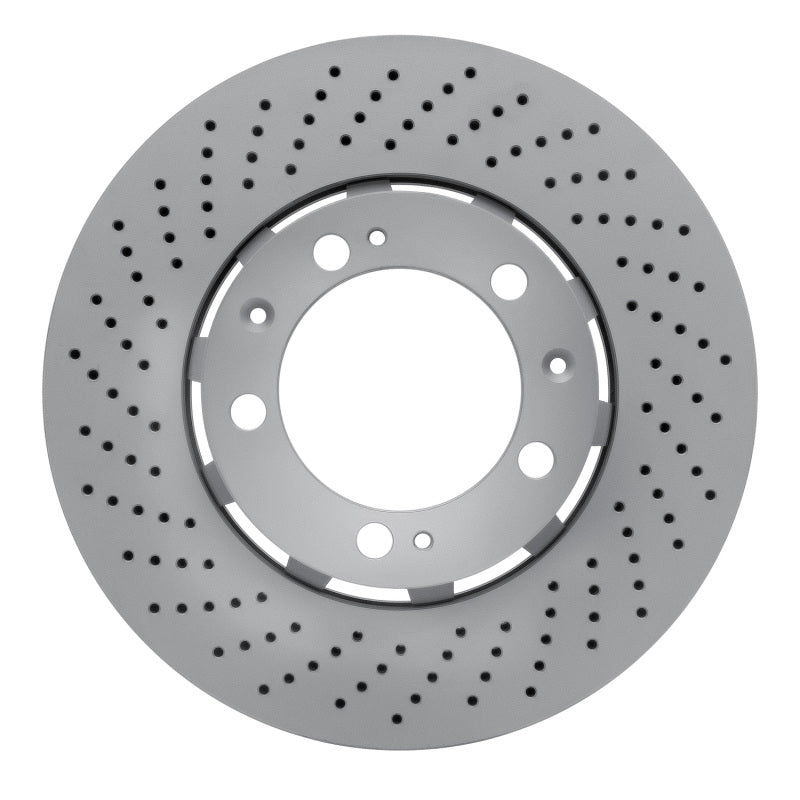 DFC 94-98 Porsche 911 Left Front Drilled Hi-Carbon Alloy Geomet Coated Rotor