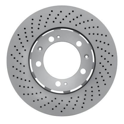 DFC 94-98 Porsche 911 Left Front Drilled Hi-Carbon Alloy Geomet Coated Rotor