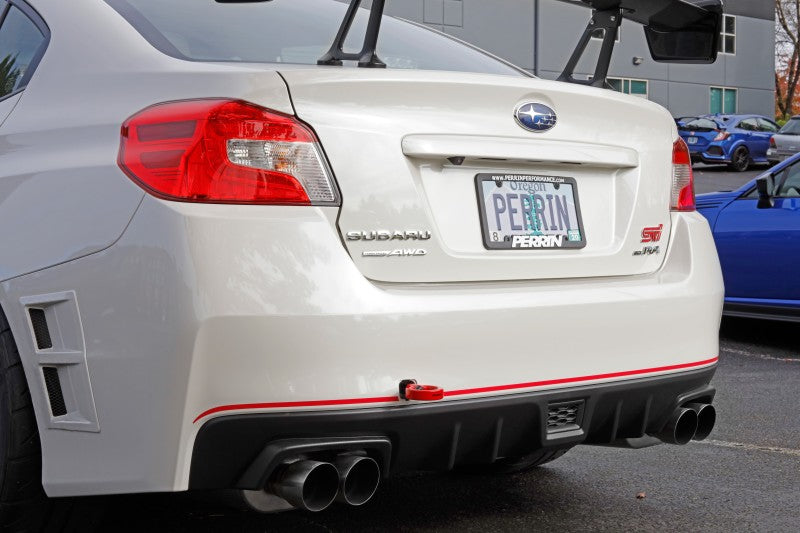 Perrin Performance PERRIN 15-21 Subaru WRX/STI / 24-26 Crosstrek / 25-26 Forester Tow Hook Kit (Rear) -  Red