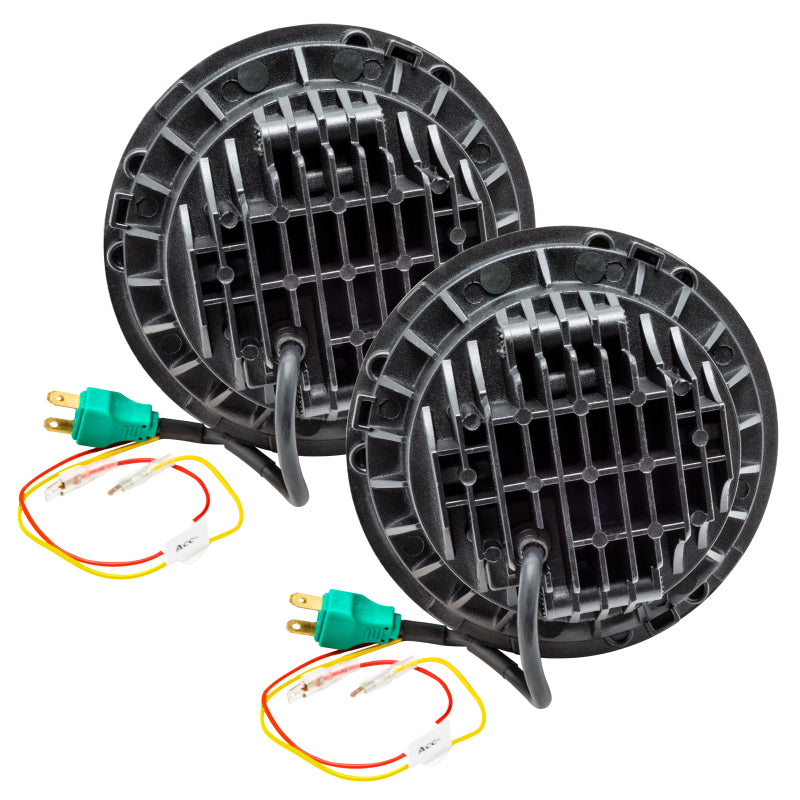 ORACLE Lighting Oracle 7in High Powered LED Headlights - NO HALO - Black Bezel