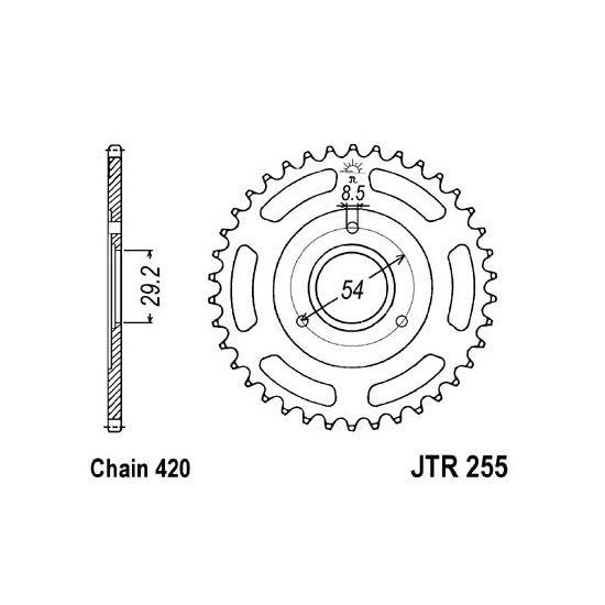 JT JTR255,28 Chain Sprocket