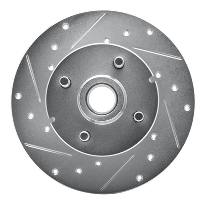 R1 Concepts R1 1978-1987 Chevrolet CHEVETTE Front Left Drilled & Slotted Silver Brake Rotor