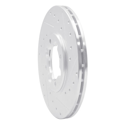 R1 Concepts R1 82-85 Toyota Celica Front Right Drilled & Slotted Silver Brake Rotor