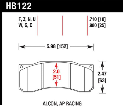 Hawk Performance Hawk Stoptech ST-60 Caliper DTC-70 Race Brake Pads