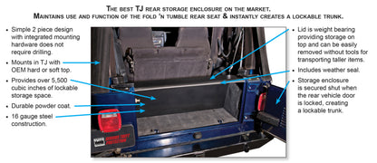 Tuffy Products Tuffy Tj Tailgate Security Enclosure- 01Blk 9706 Tj Wg