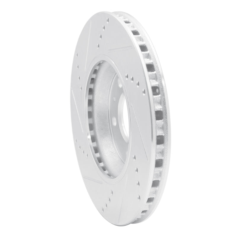 R1 Concepts R1 06-10 Pontiac SOLSTICE Front Right Drilled & Slotted Silver Brake Rotor