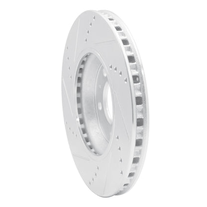 R1 Concepts R1 06-10 Pontiac SOLSTICE Front Right Drilled & Slotted Silver Brake Rotor